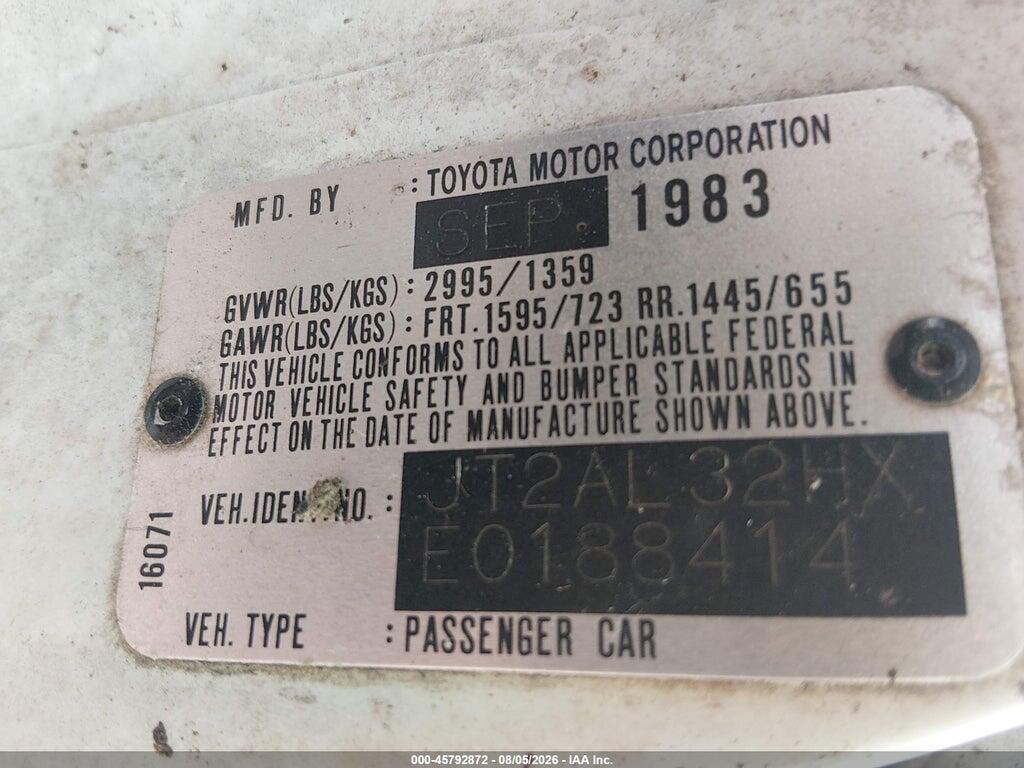 JT2AL32HXE0188414 1984 TOYOTA TERCEL photo no. 9