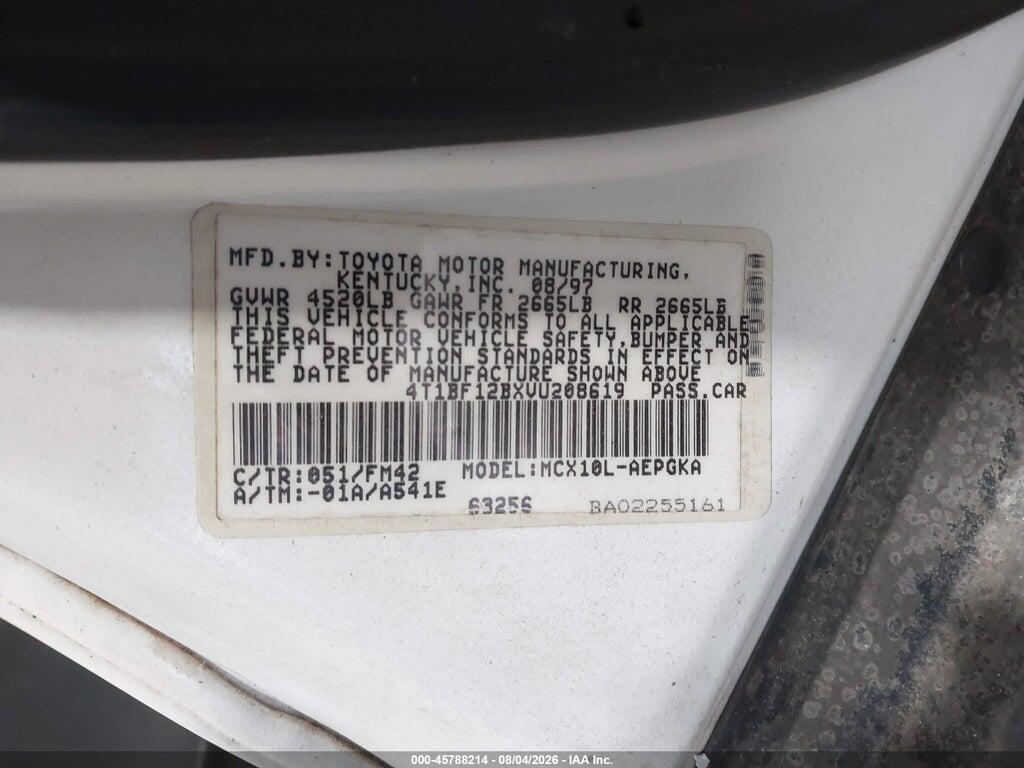 4T1BF12BXVU208619 1997 TOYOTA AVALON photo no. 9