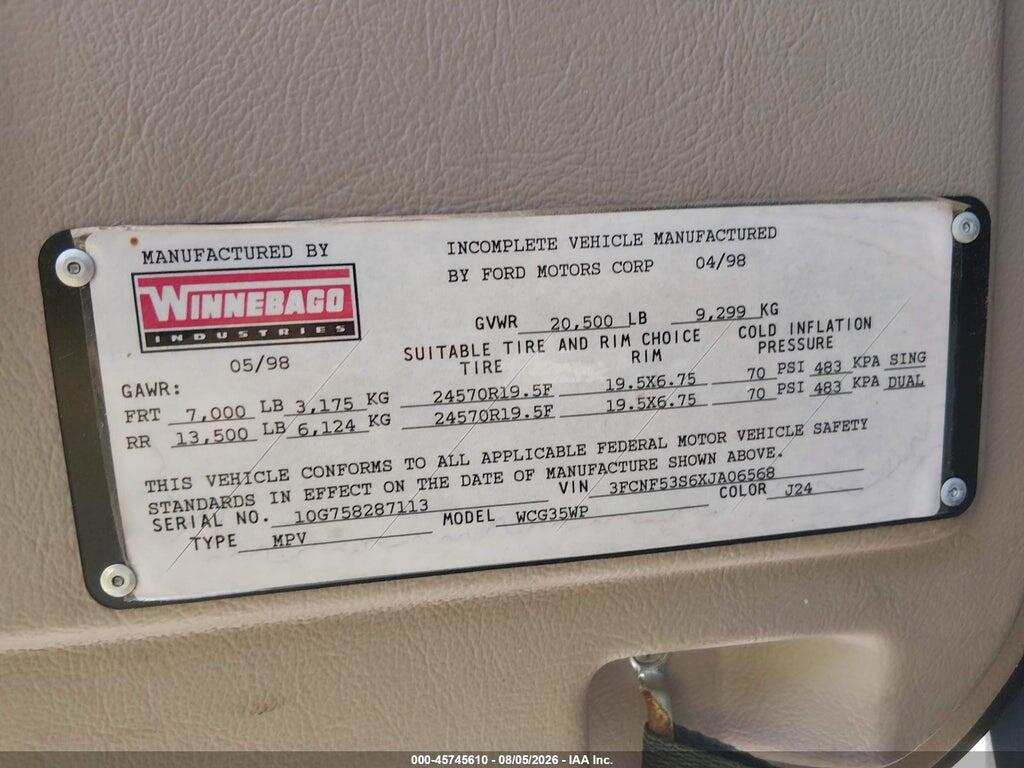 3FCNF53S6XJA06568 1999 FORD F550 photo no. 9