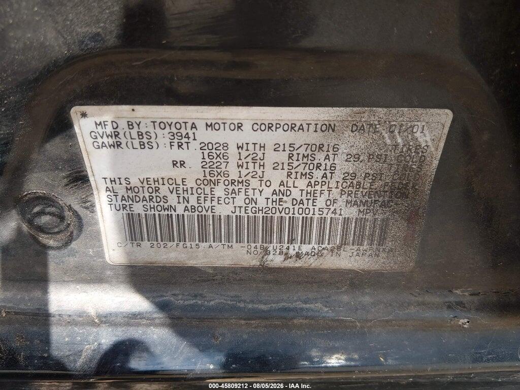 JTEGH20V010015741 2001 TOYOTA RAV4 photo no. 9