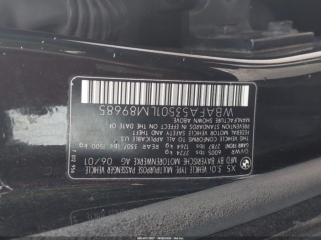 WBAFA53501LM89685 2001 BMW X5 photo no. 9