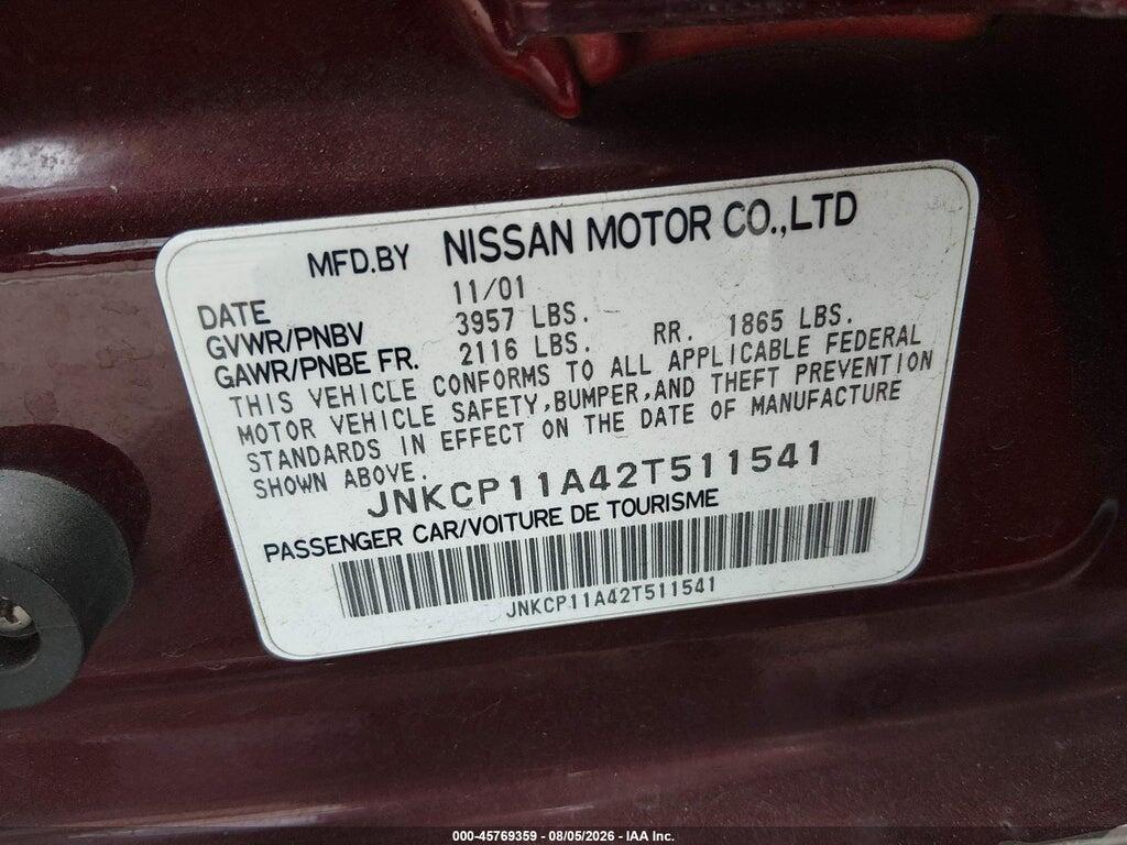 JNKCP11A42T511541 2002 INFINITI G20 photo no. 9
