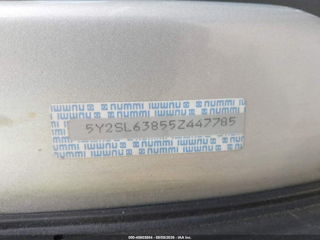 5Y2SL63855Z447785 2005 PONTIAC VIBE photo no. 9