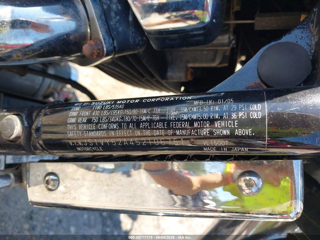JS1VY52A452106751 2005 SUZUKI C90 photo no. 9