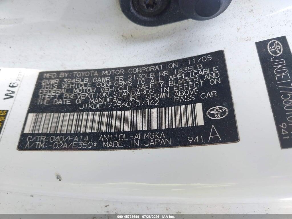 JTKDE177560107462 2006 SCION TC photo no. 9