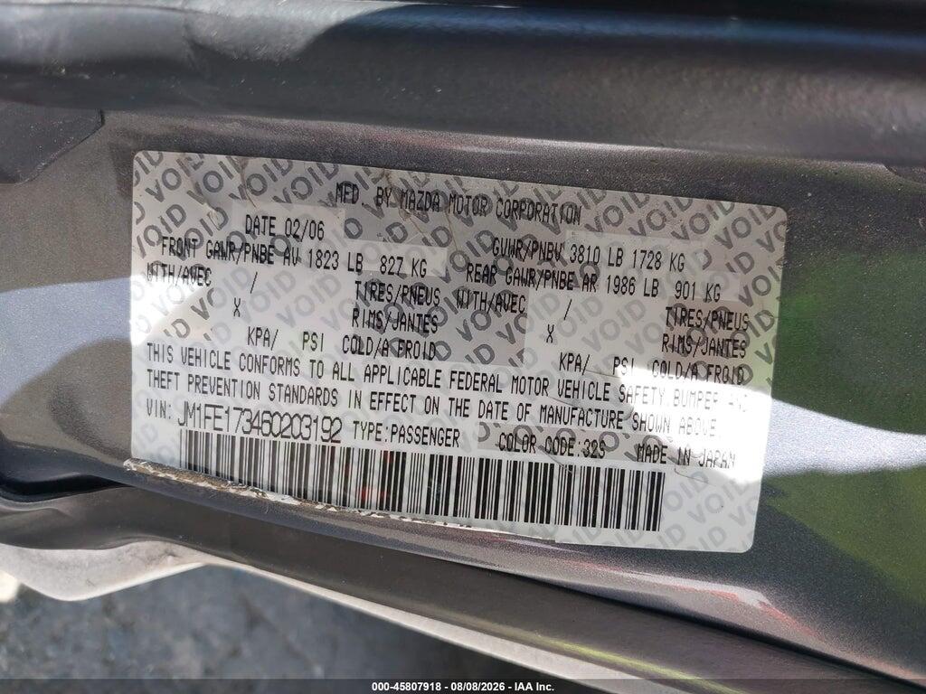 JM1FE173460203192 2006 MAZDA RX-8 photo no. 9