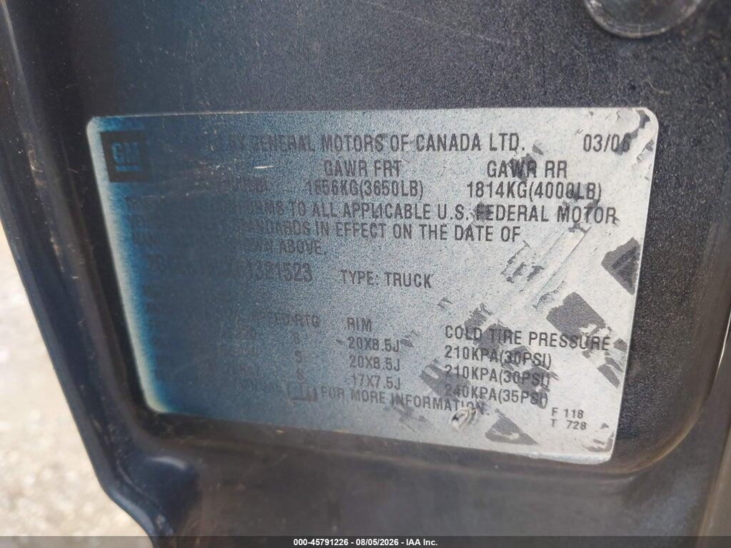 2GCEK13VX61321523 2006 CHEVROLET SILVERADO 1500 photo no. 9