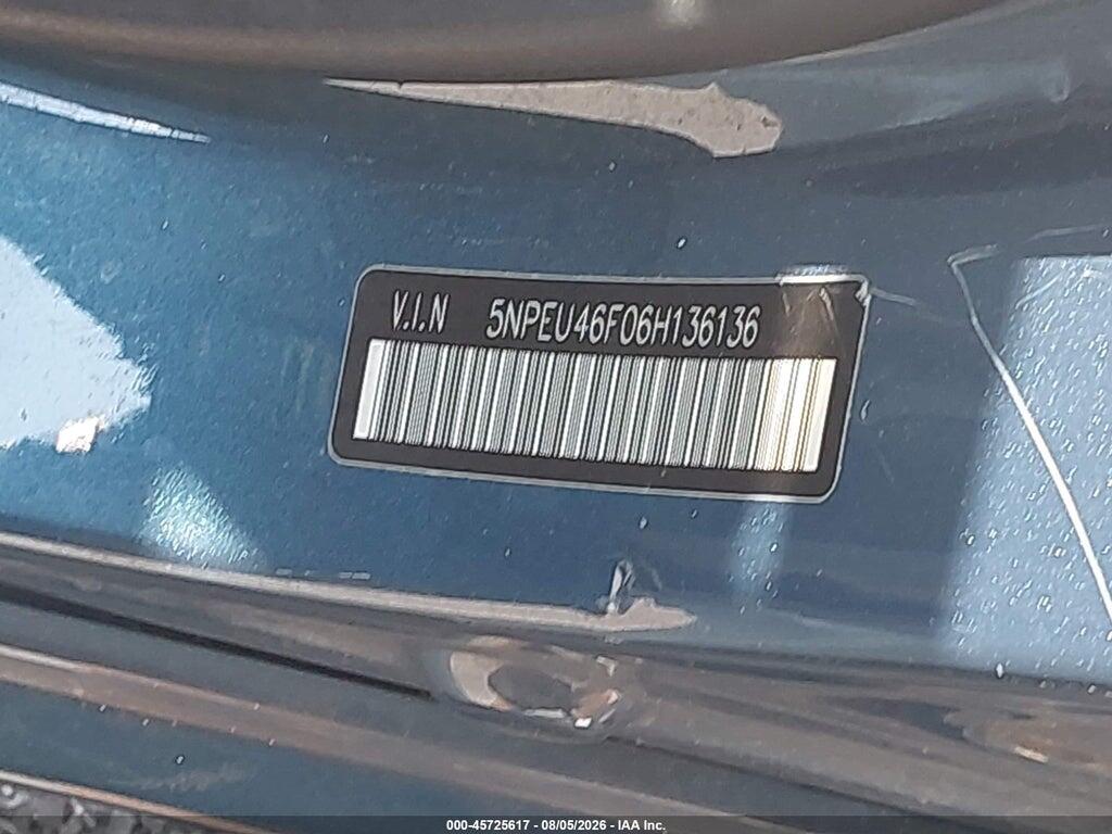 5NPEU46F06H136136 2006 HYUNDAI SONATA photo no. 9