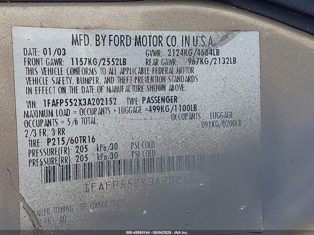 1FAFP56U36A253366 2006 FORD TAURUS photo no. 9