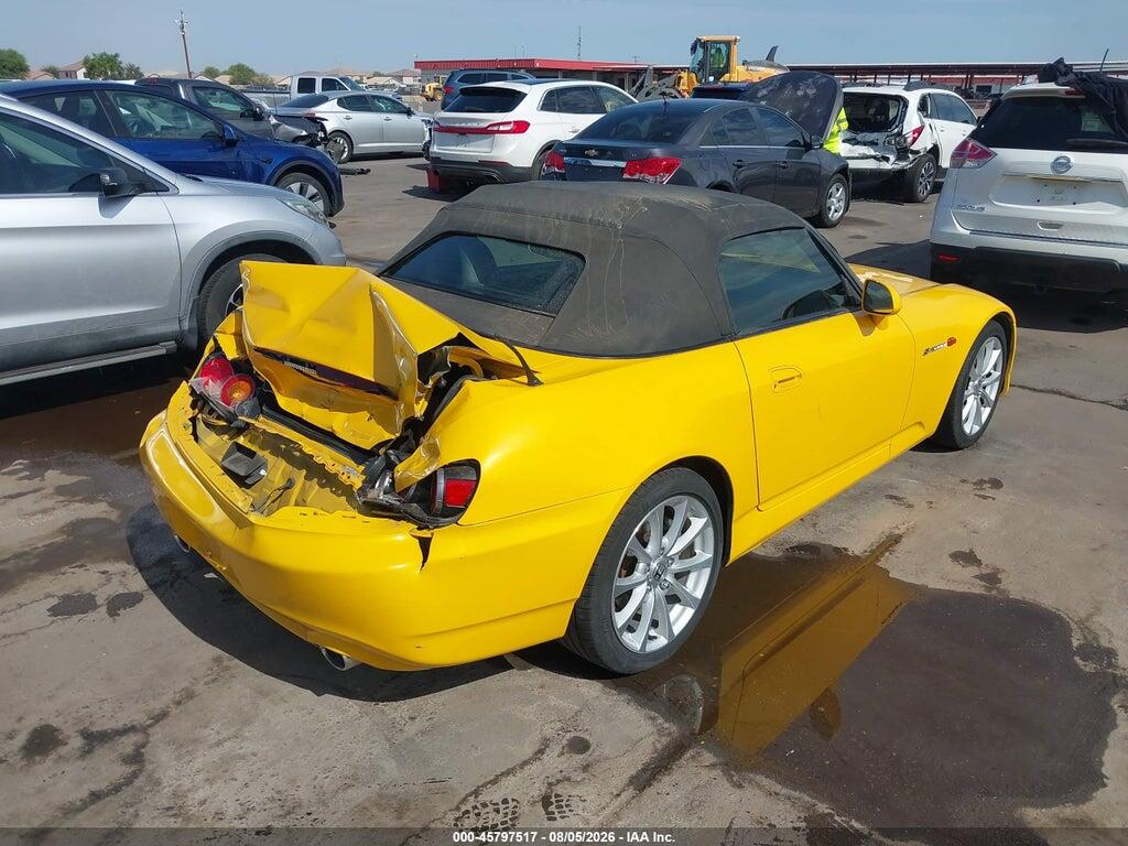 JHMAP214X7S002039 2007 HONDA S2000 photo no. 4