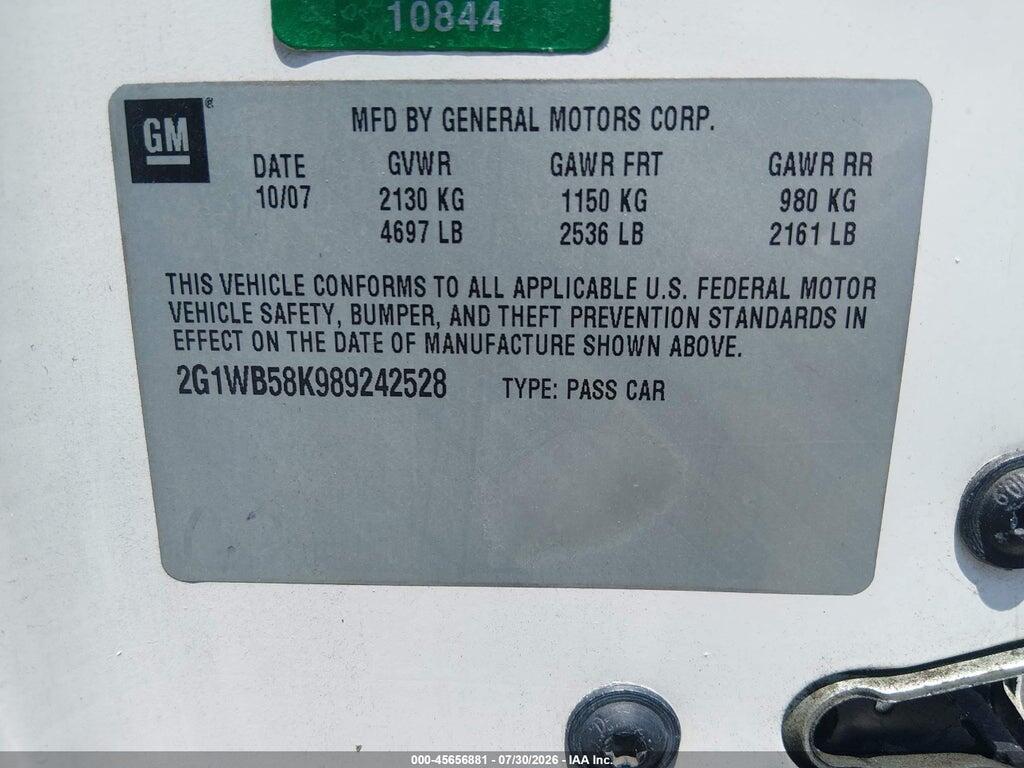 2G1WB58K989242528 2008 CHEVROLET IMPALA photo no. 9
