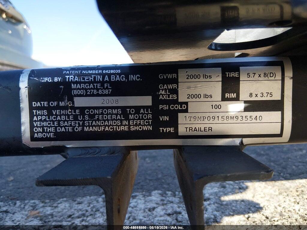 1T9MP09158M935540 2008 TRAILER UNKNOWN photo no. 9