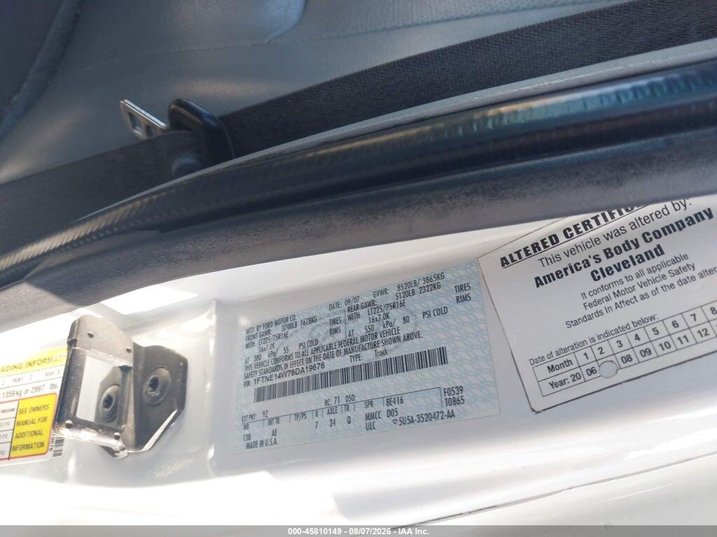 1FTNE14W78DA19676 2008 FORD E-150 photo no. 9