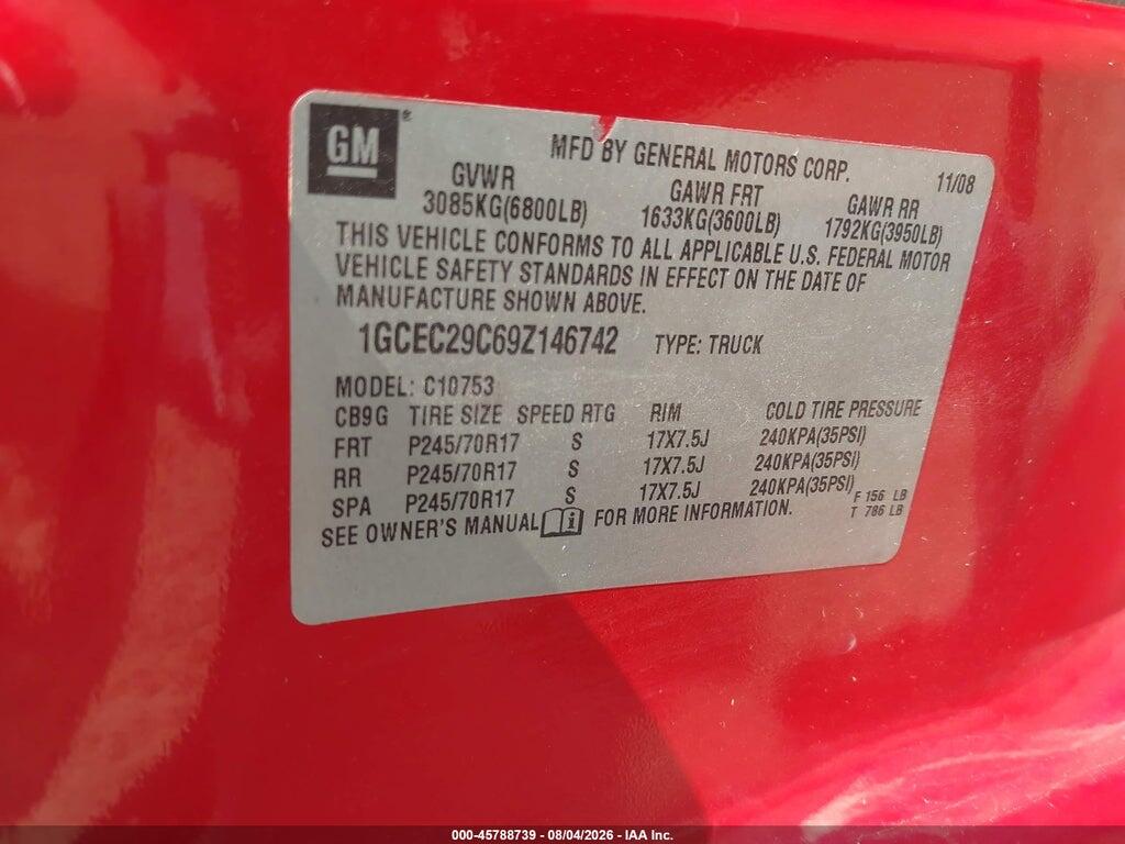 1GCEC29C69Z146742 2009 CHEVROLET SILVERADO 1500 photo no. 9