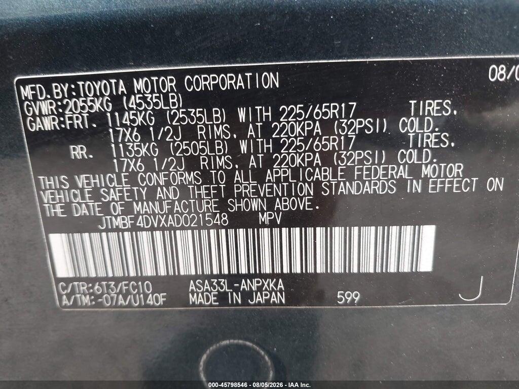 JTMBF4DVXAD021548 2010 TOYOTA RAV4 photo no. 9
