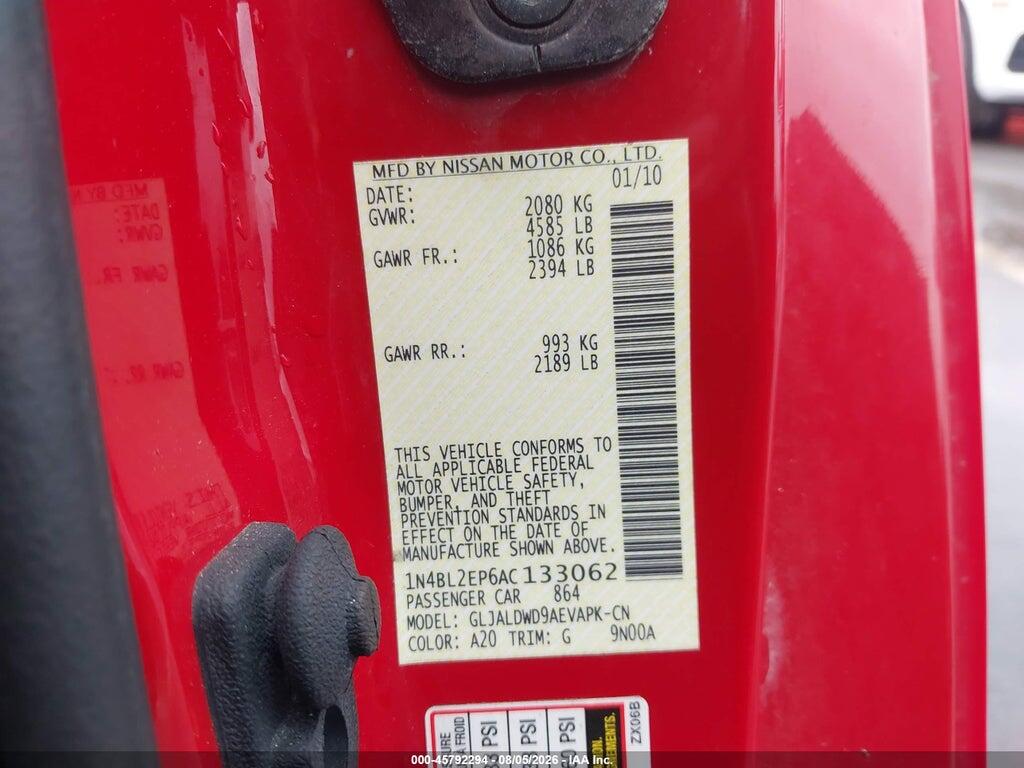 1N4BL2EP6AC133062 2010 NISSAN ALTIMA photo no. 9
