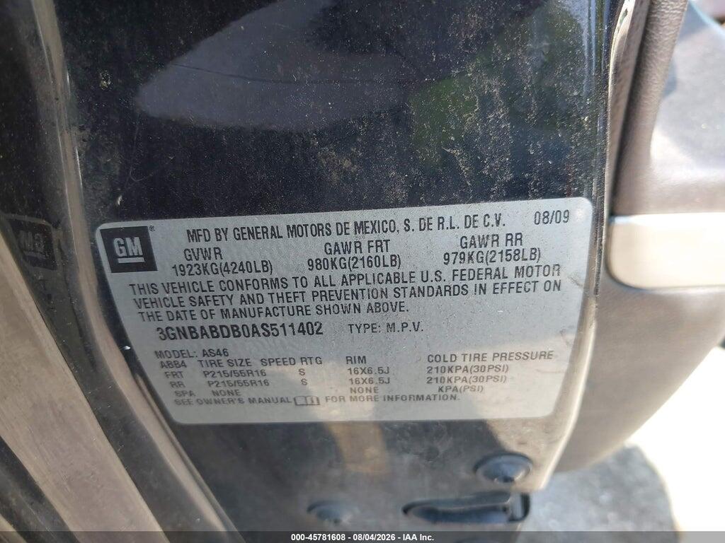 3GNBABDB0AS511402 2010 CHEVROLET HHR photo no. 9