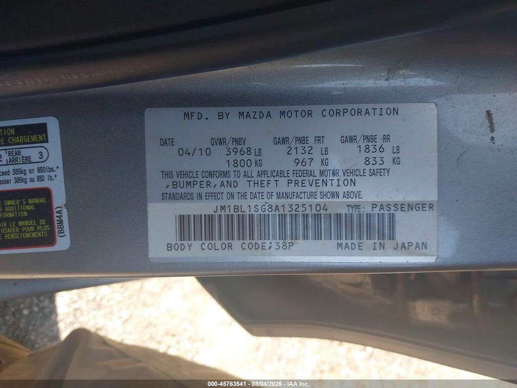 JM1BL1SG8A1325104 2010 MAZDA MAZDA3 photo no. 9