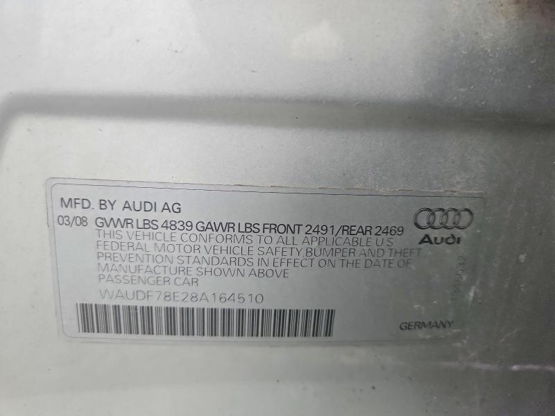 2008 AUDI A4 2.0T QUATTRO — Фото 12 из 12