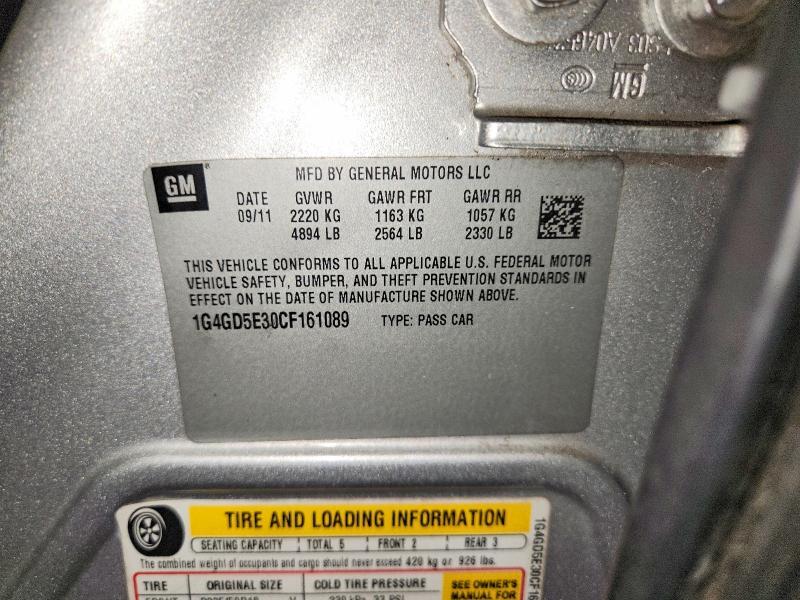 1G4GD5E30CF161089 2012 BUICK LACROSSE photo no. 12