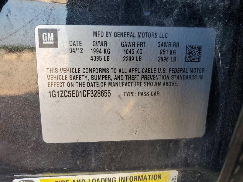 2012 CHEVROLET MALIBU 1LT — Фото 12 из 12