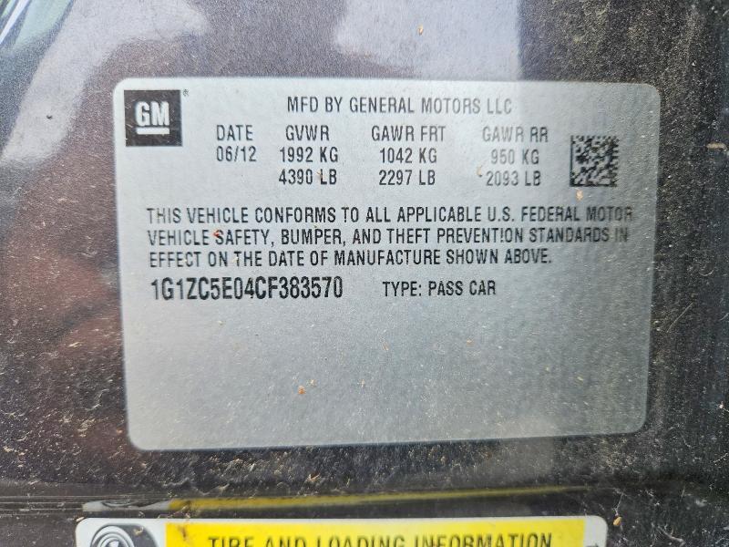 2012 CHEVROLET MALIBU 1LT — Фото 12 из 12