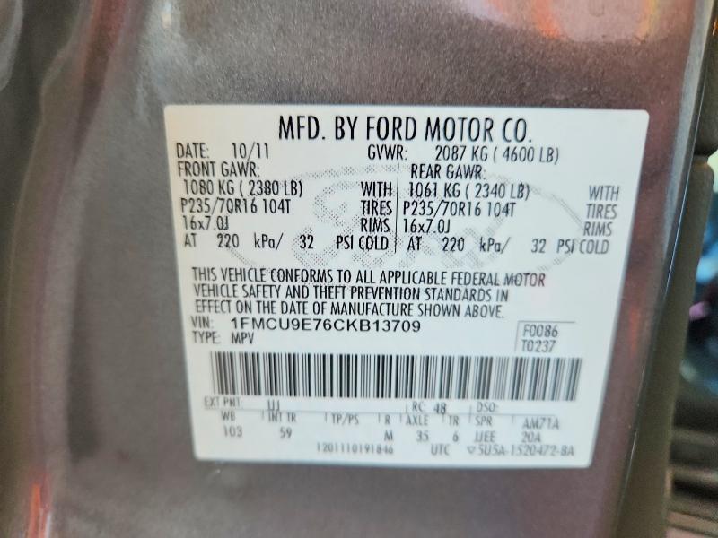 2012 FORD ESCAPE LIMITED — Фото 13 из 13