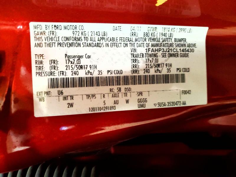 2012 FORD FOCUS TITANIUM — Фото 12 из 12