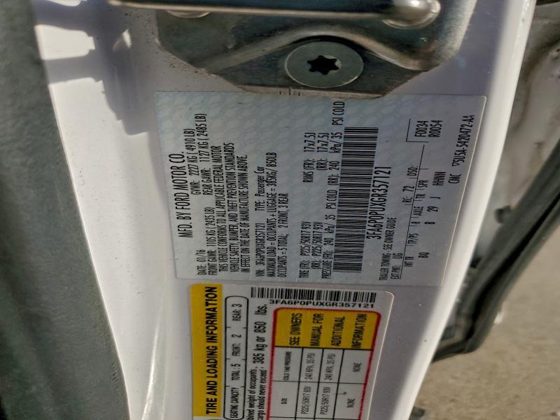 2016 FORD FUSION SE PHEV — Фото 12 из 12