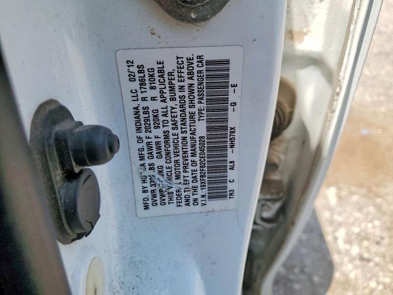 19XFB2F82CE045028 2012 HONDA CIVIC photo no. 12