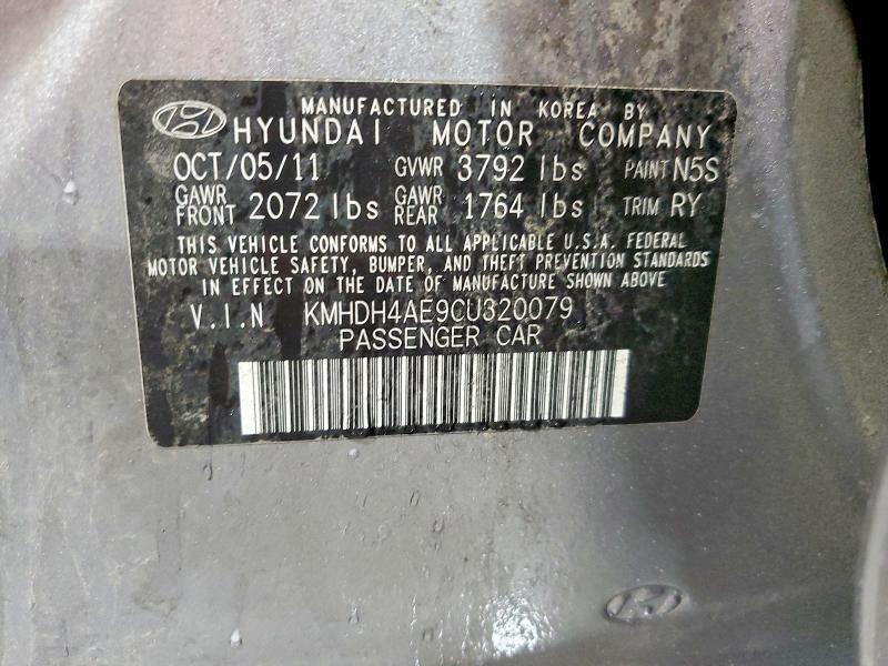 2012 HYUNDAI ELANTRA LIMITED — Фото 13 из 13