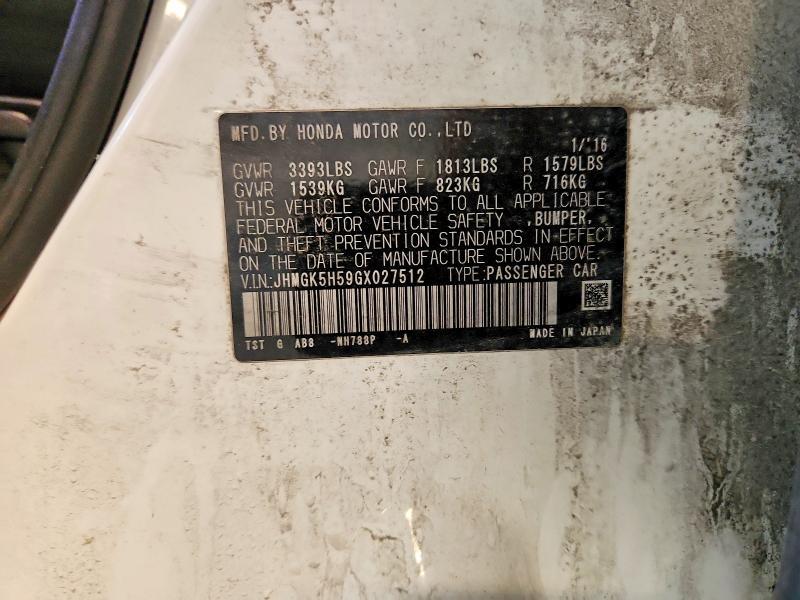 2016 HONDA FIT LX — Фото 12 из 12