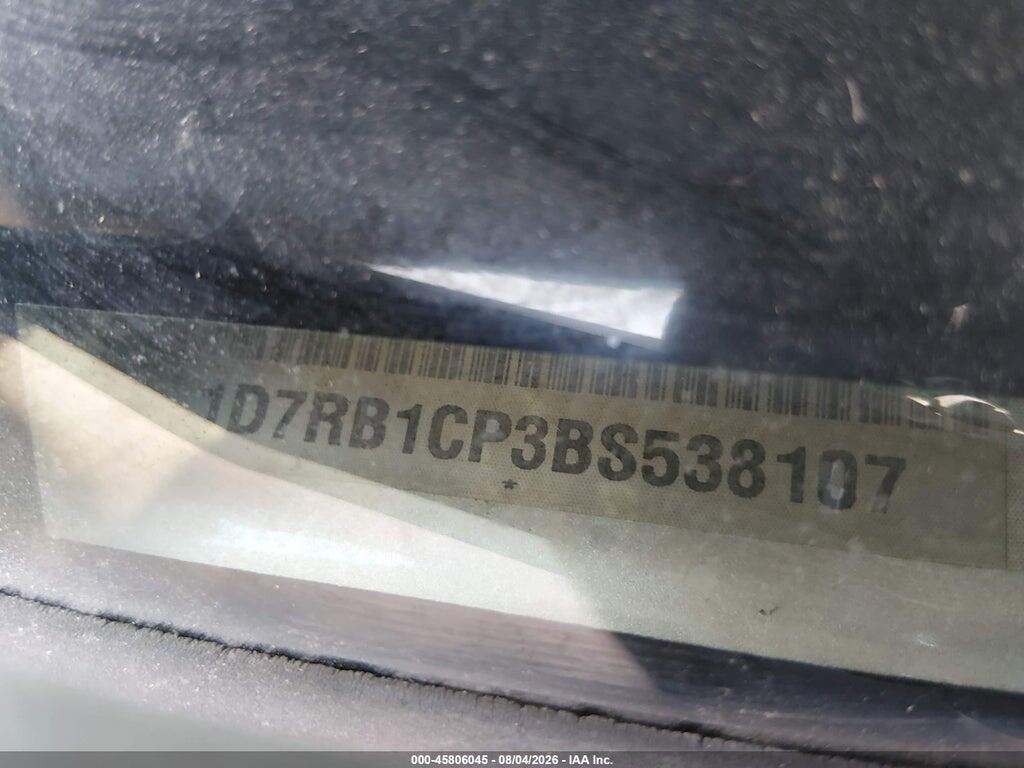 1D7RB1CP3BS538107 2011 RAM RAM 1500 photo no. 9