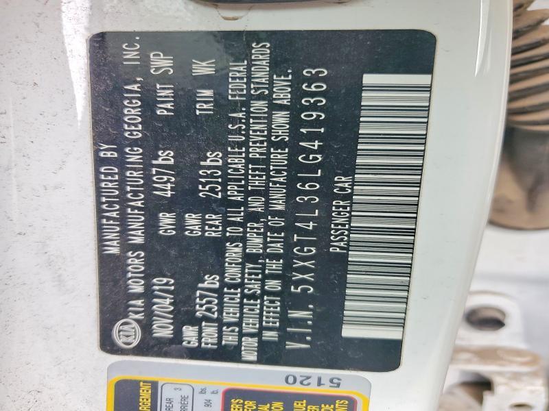 5XXGT4L36LG419363 2020 KIA OPTIMA photo no. 12