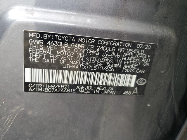 JTHAA1D27L5107636 2020 LEXUS IS photo no. 12