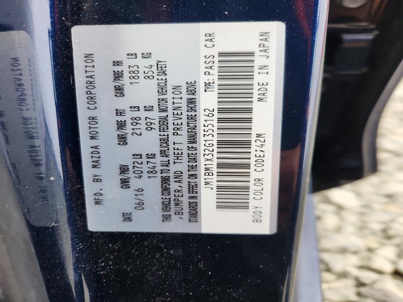 JM1BM1X32G1355162 2016 MAZDA 3 photo no. 12