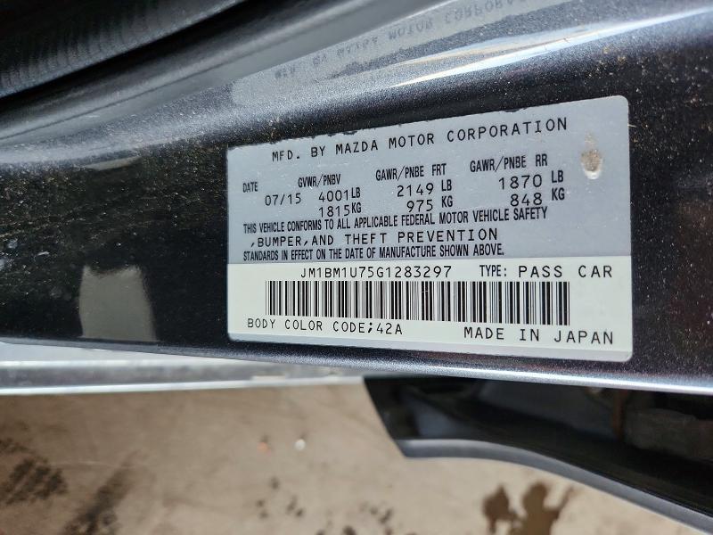JM1BM1U75G1283297 2016 MAZDA 3 photo no. 12