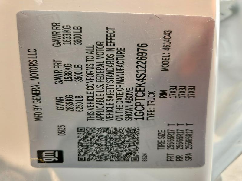 1GCPTCEK4S1226976 2025 CHEVROLET COLORADO photo no. 12