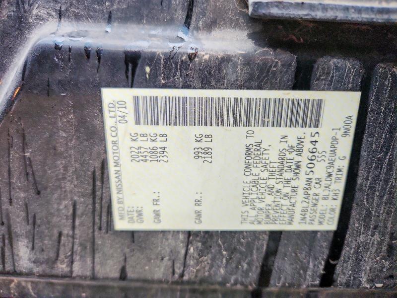 1N4BL2AP8AN506645 2010 NISSAN ALTIMA photo no. 12