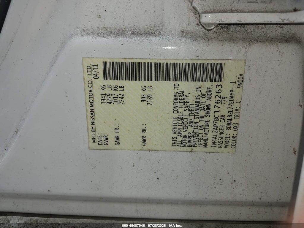 1N4AL2AP7BC176263 2011 NISSAN ALTIMA photo no. 9