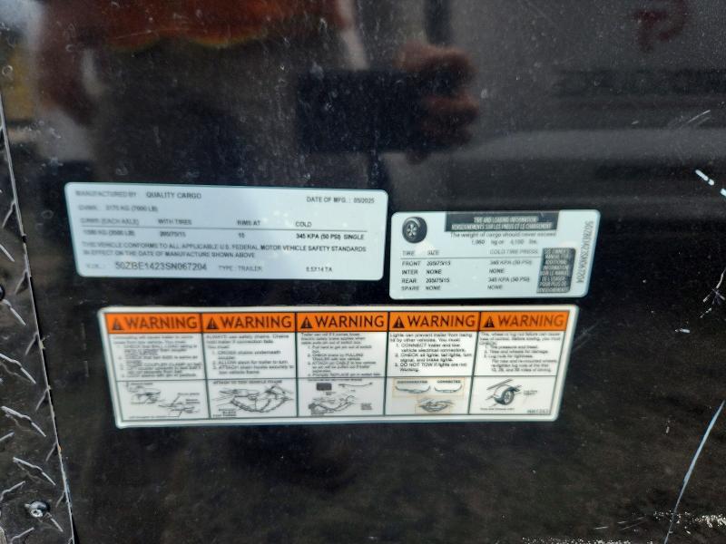 2025 QUALITY CARGO 8.5X14TA ENCLOSED CARGO TRAILER — Фото 10 из 10