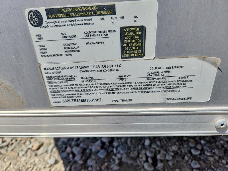 2021 LGS LSCBA5.0X08SI2FE ENCLOSED CARGO TRAILER — Фото 8 из 8