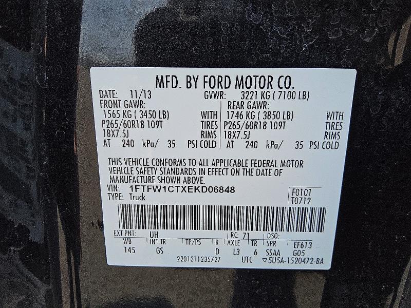1FTFW1CTXEKD06848 2014 FORD F150 photo no. 12