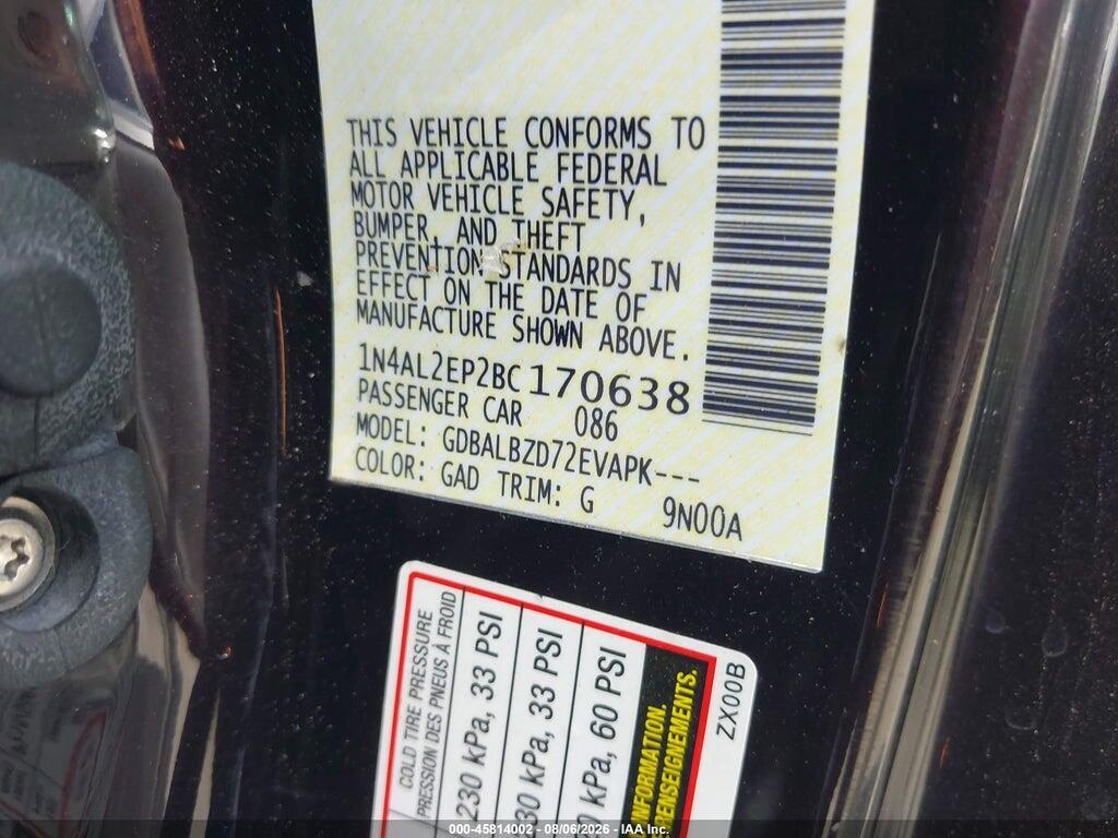 1N4AL2EP2BC170638 2011 NISSAN ALTIMA photo no. 9