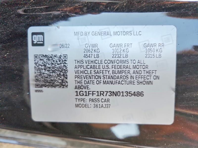 1G1FF1R73N0135486 2022 CHEVROLET CAMARO photo no. 12