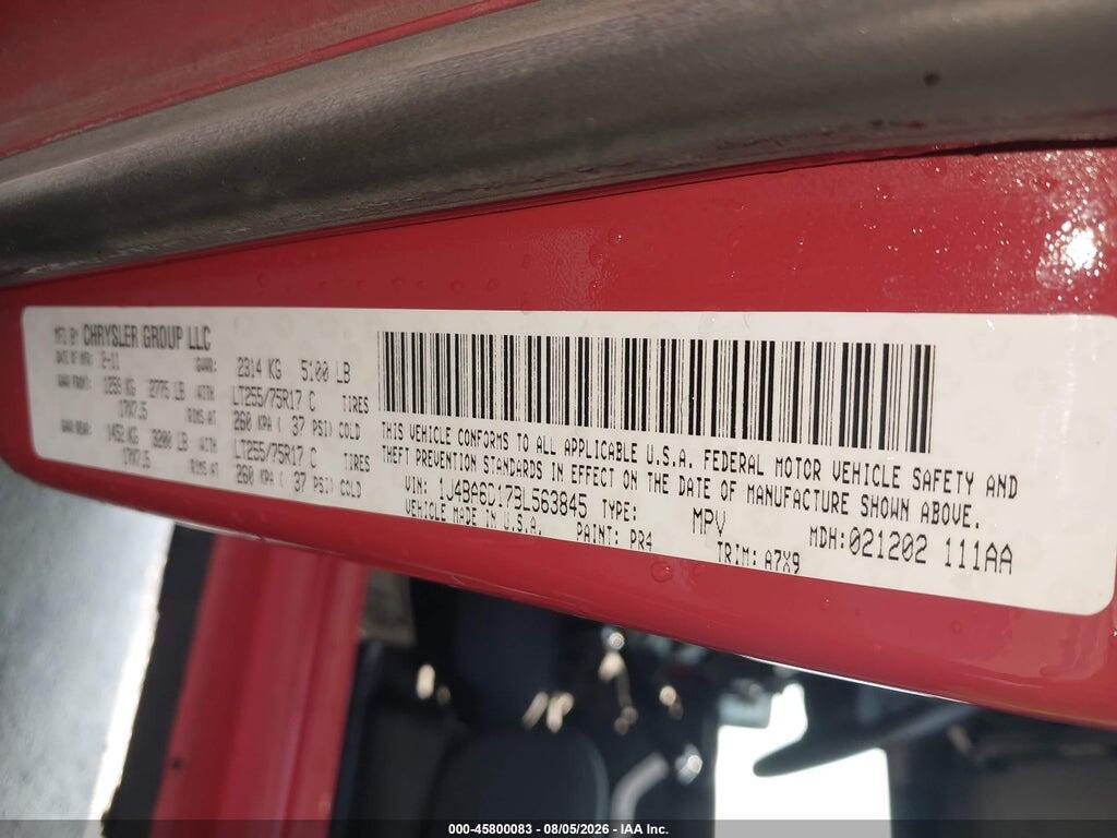1J4BA6D17BL563845 2011 JEEP WRANGLER photo no. 9