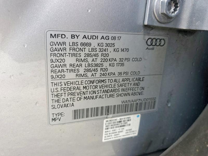 2018 AUDI Q7 PRESTIGE — Фото 12 из 12
