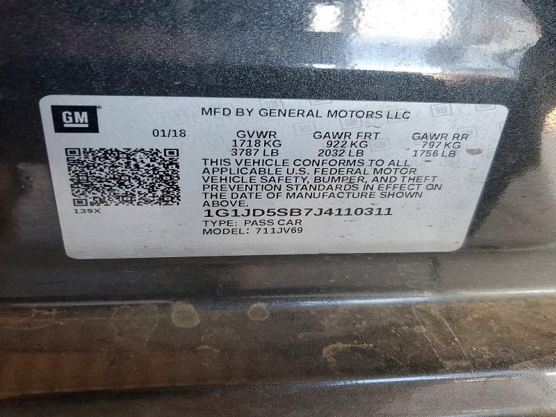 1G1JD5SB7J4110311 2018 CHEVROLET SONIC photo no. 12