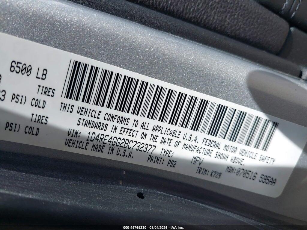 1D4RE4GG2BC732377 2011 DODGE DURANGO photo no. 9