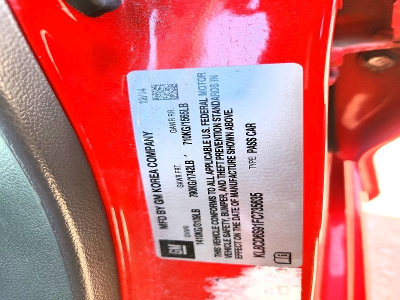 2015 CHEVROLET SPARK 1LT — Фото 12 из 12